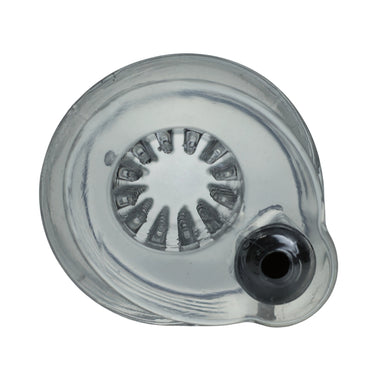 Close-up of the Rev-Sleeves Vibrating Male Masturbator showcasing the removable bullet and 10-speed settings for versatile pleasure.
